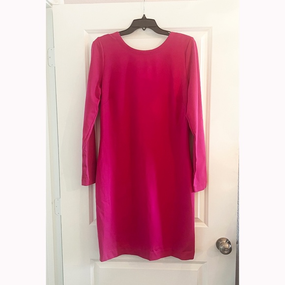 NEW Banana Republic fuchsia dress with gold zipper SIZE 16 TALL - Picture 1 of 6